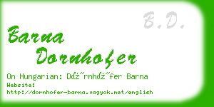 barna dornhofer business card
